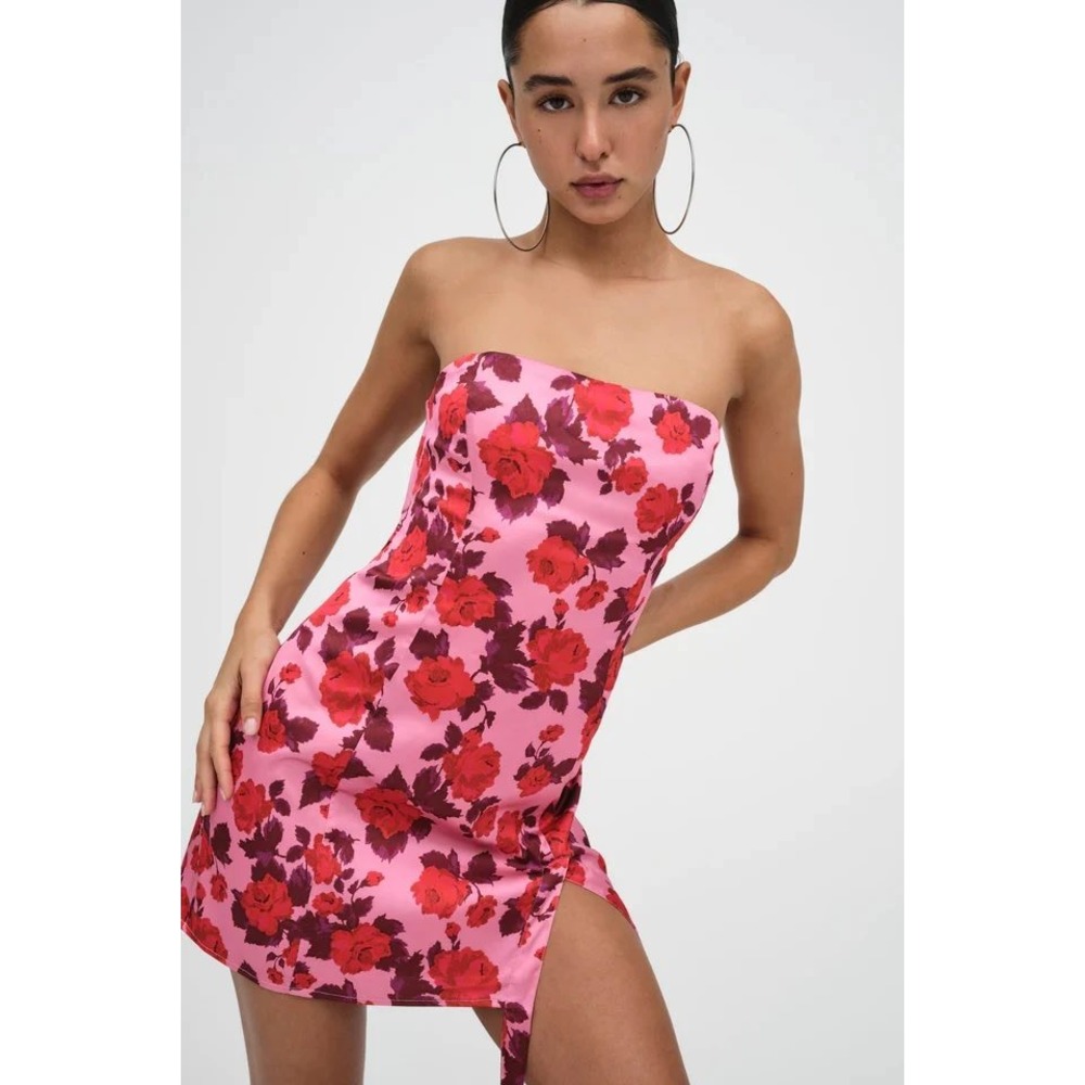 For Love and Lemons Huda Mini Dress Pink Floral Romantic Party Dress